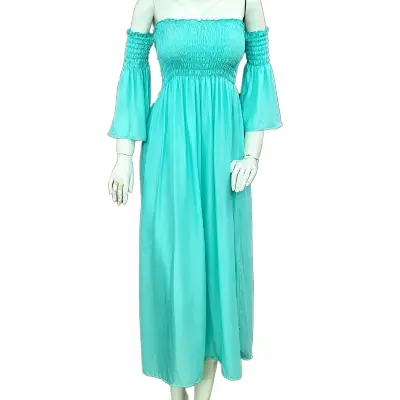 Vestido elastizado largo — imagen 1