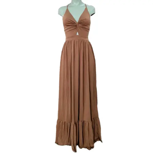 Vestido sexy nudo torcido largo — imagen 1