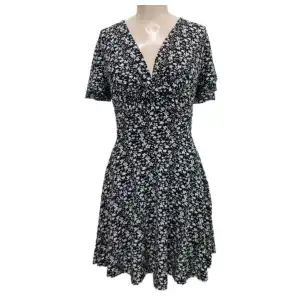 Vestido nudo en seno manga grande miniatura 1