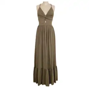 Vestido sexy nudo torcido largo miniatura 1